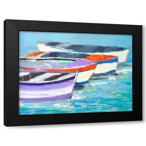 Keep Rowing Black Modern Wood Framed Art Print with Double Matting by Slivka, Jane