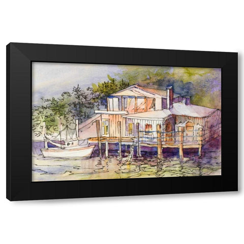 Waterfront I Black Modern Wood Framed Art Print by Slivka, Jane