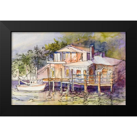 Waterfront I Black Modern Wood Framed Art Print by Slivka, Jane
