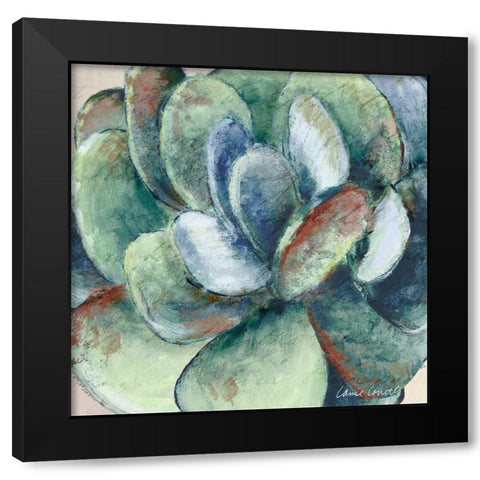 Wonderful Succulent Black Modern Wood Framed Art Print with Double Matting by Loreth, Lanie