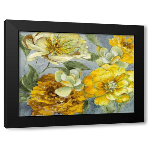 Savvy with Yellow Succulents Black Modern Wood Framed Art Print with Double Matting by Loreth, Lanie