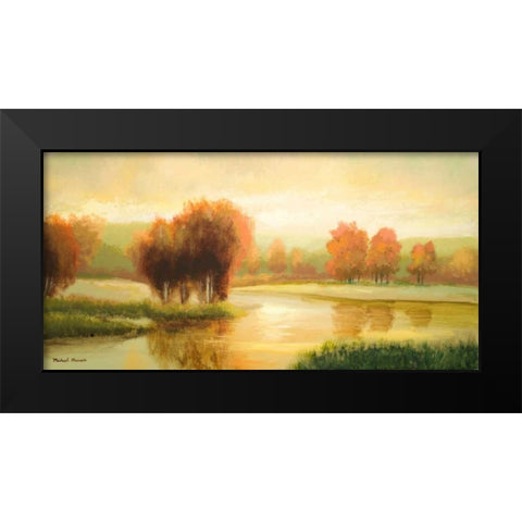 Natures Glow II Black Modern Wood Framed Art Print by Marcon, Michael