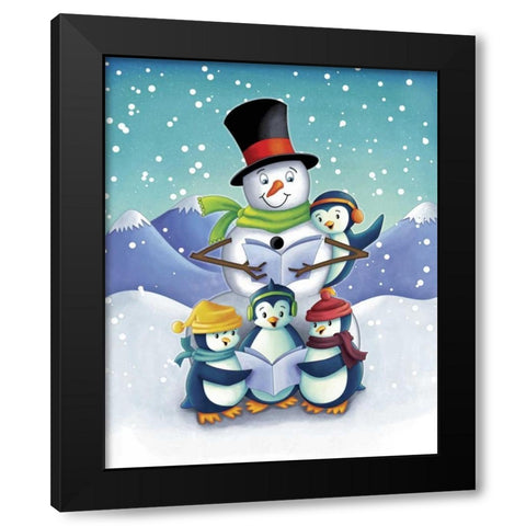 Oh the Joy II Black Modern Wood Framed Art Print by Josefina