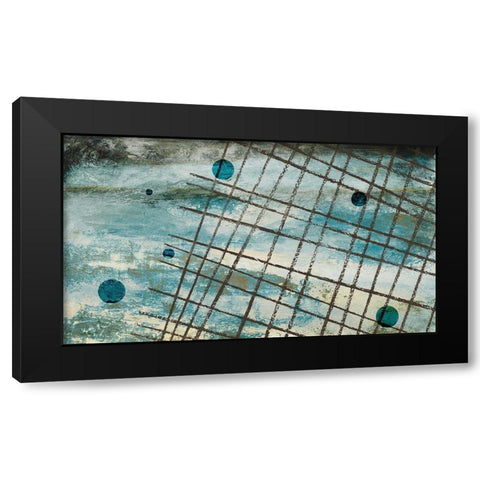 Return to the Blue Abstract II Black Modern Wood Framed Art Print by Marcon, Michael