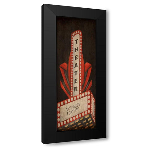 Now Showing Theater Black Modern Wood Framed Art Print by Ritter, Gina