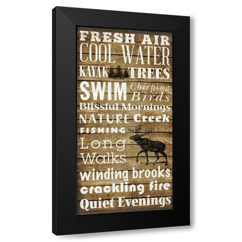 Lodge Type Black Modern Wood Framed Art Print by Studio, Sd Graphics