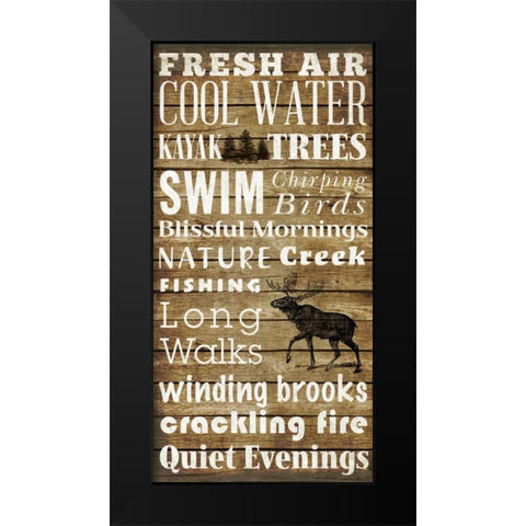 Lodge Type Black Modern Wood Framed Art Print by Studio, Sd Graphics