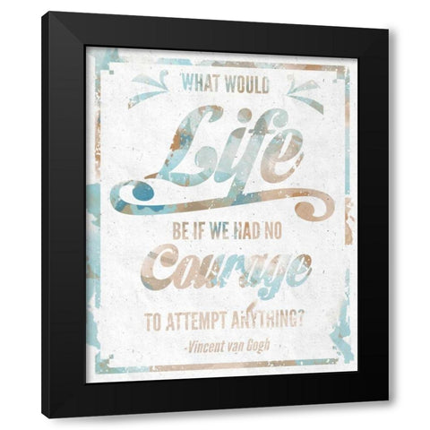 Never Fail II Black Modern Wood Framed Art Print by SD Graphics Studio