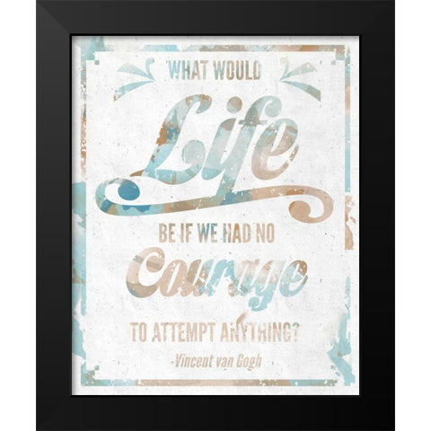 Never Fail II Black Modern Wood Framed Art Print by SD Graphics Studio