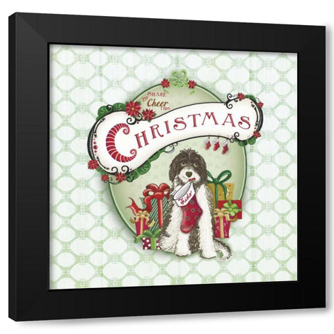 Pet Christmas I Black Modern Wood Framed Art Print with Double Matting by Metz, Andi