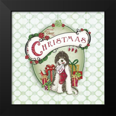 Pet Christmas I Black Modern Wood Framed Art Print by Metz, Andi