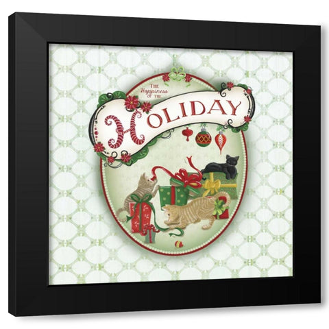 Pet Christmas II Black Modern Wood Framed Art Print by Metz, Andi