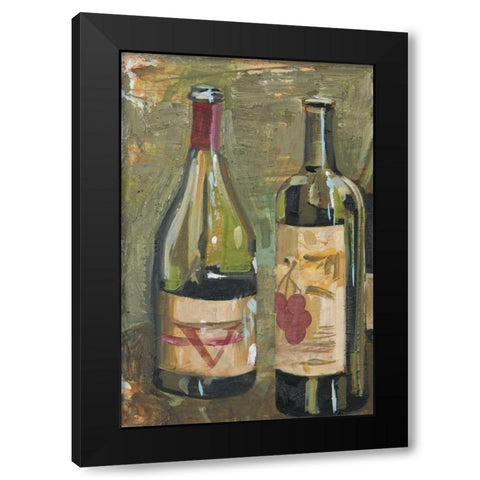 Vino I Black Modern Wood Framed Art Print with Double Matting by French-Roussia, Heather