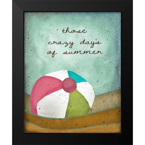 Crazy Days of Summer Black Modern Wood Framed Art Print by Albert, Beth