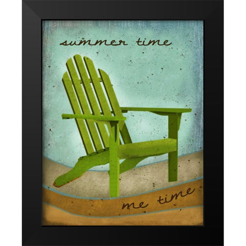 Summertime Black Modern Wood Framed Art Print by Albert, Beth