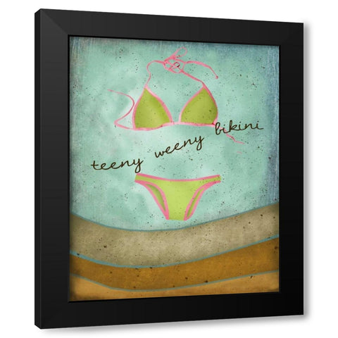 Teeny Weeny Bikini Black Modern Wood Framed Art Print with Double Matting by Albert, Beth
