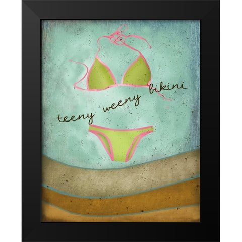 Teeny Weeny Bikini Black Modern Wood Framed Art Print by Albert, Beth