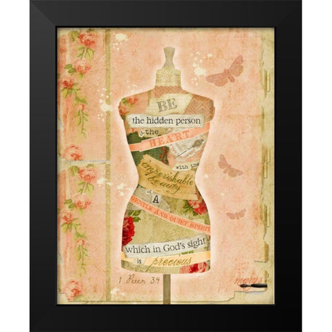 Hidden Person Black Modern Wood Framed Art Print by Albert, Beth