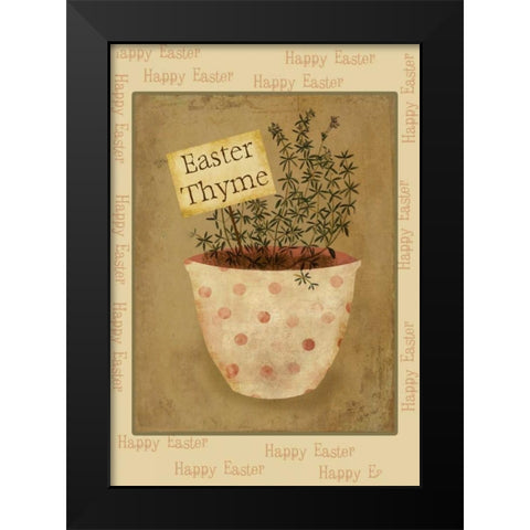 Easter Thyme Black Modern Wood Framed Art Print by Albert, Beth