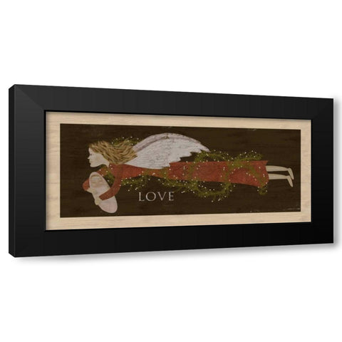 Angel Love Black Modern Wood Framed Art Print by Albert, Beth