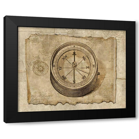 Antique Map II Black Modern Wood Framed Art Print by Albert, Beth