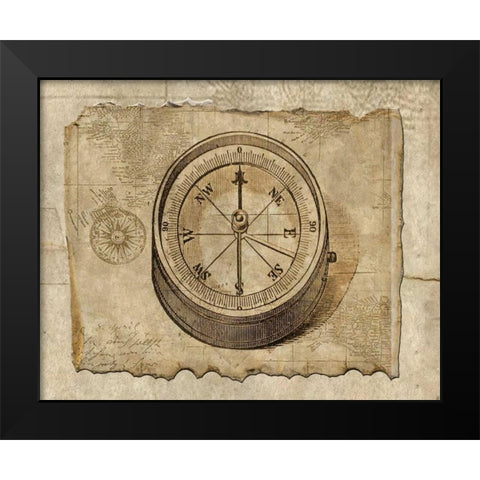 Antique Map II Black Modern Wood Framed Art Print by Albert, Beth