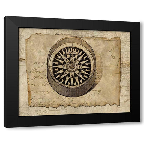 Antique Map VI Black Modern Wood Framed Art Print with Double Matting by Albert, Beth