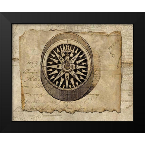 Antique Map VI Black Modern Wood Framed Art Print by Albert, Beth