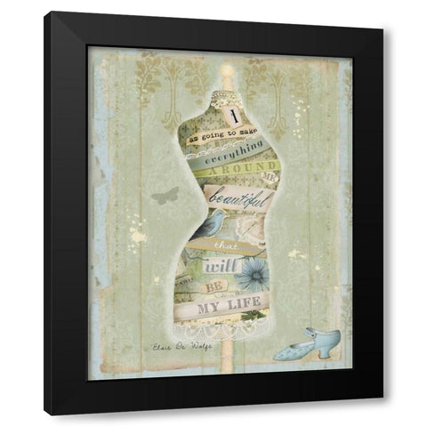 Make Everything Beautiful Black Modern Wood Framed Art Print by Albert, Beth