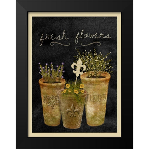 Fresh Flowers I Black Modern Wood Framed Art Print by Albert, Beth