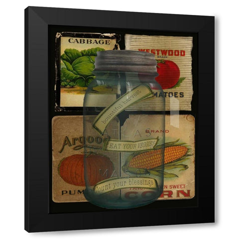 Kitchen Jar Black Modern Wood Framed Art Print with Double Matting by Albert, Beth