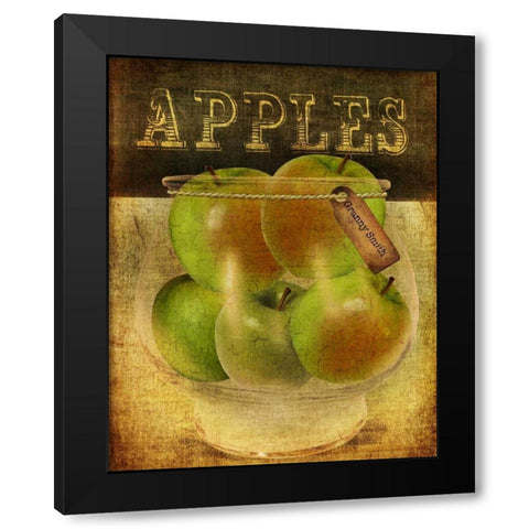 Grannysmith Apples Black Modern Wood Framed Art Print with Double Matting by Albert, Beth