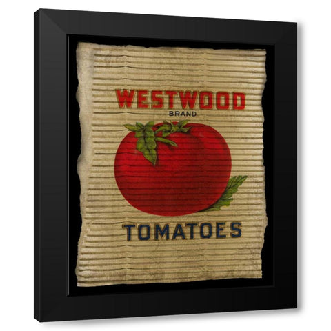 Vintage Tomatoes Black Modern Wood Framed Art Print by Albert, Beth