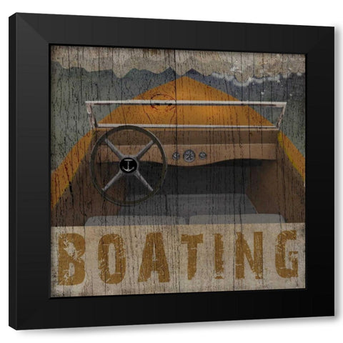 Boating Black Modern Wood Framed Art Print with Double Matting by Albert, Beth