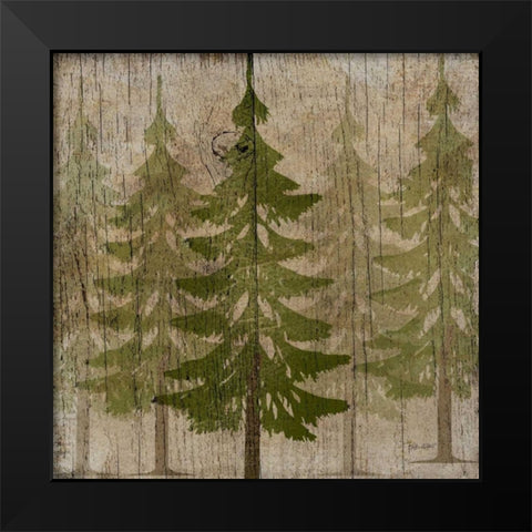Pines Black Modern Wood Framed Art Print by Albert, Beth
