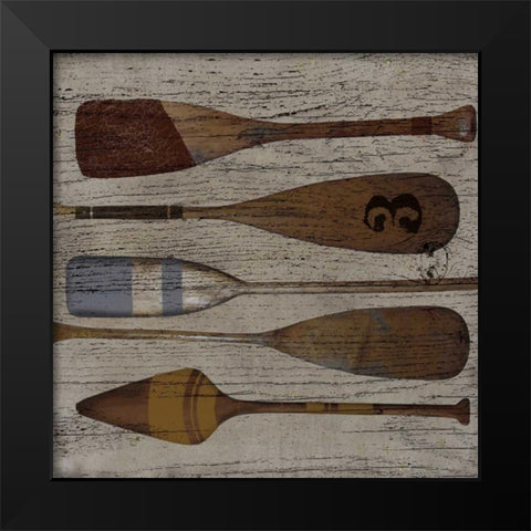 Lake Oars III Black Modern Wood Framed Art Print by Albert, Beth