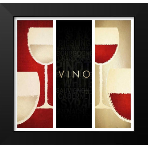 Vino II Black Modern Wood Framed Art Print by Drotz, Dallas