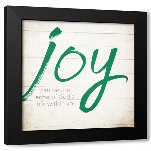 Joy Black Modern Wood Framed Art Print with Double Matting by Drotz, Dallas