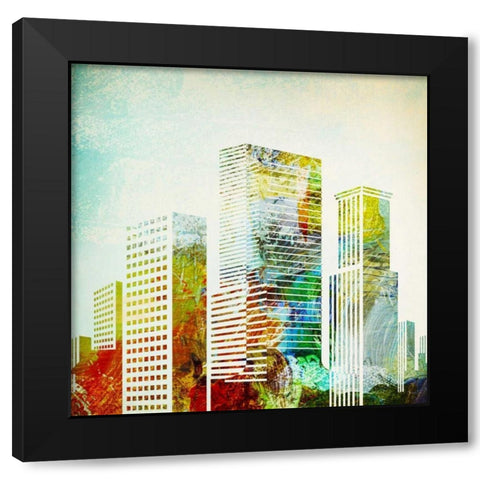 City II Black Modern Wood Framed Art Print by Drotz, Dallas