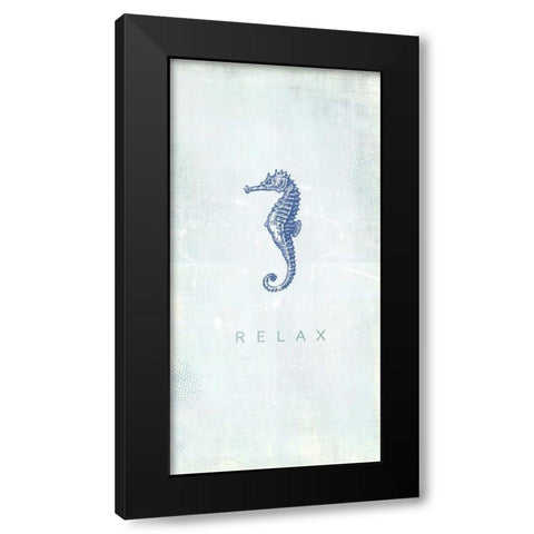 Seashell Relax Black Modern Wood Framed Art Print with Double Matting by Drotz, Dallas