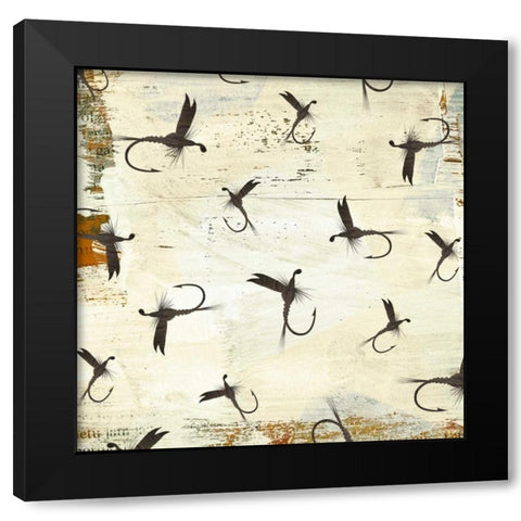 Lure Pattern Black Modern Wood Framed Art Print with Double Matting by Drotz, Dallas