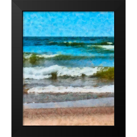 Lake Michigan layers Black Modern Wood Framed Art Print by Calkins, Michelle