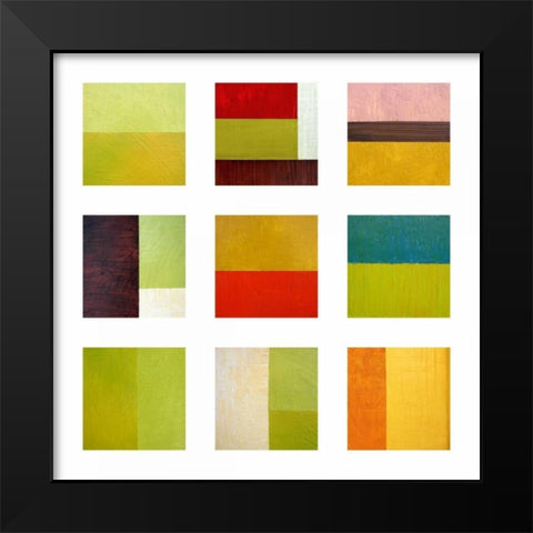 Color study collage Black Modern Wood Framed Art Print by Calkins, Michelle