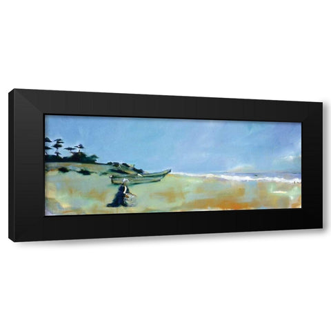 Ryoshi Black Modern Wood Framed Art Print with Double Matting by Hoffman, Kate