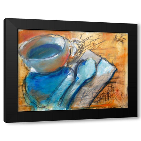 Morning Cup Black Modern Wood Framed Art Print with Double Matting by Hoffman, Kate