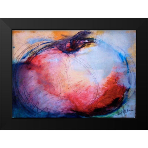 Apple Black Modern Wood Framed Art Print by Hoffman, Kate