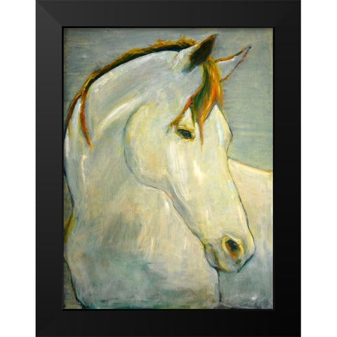 White Black Modern Wood Framed Art Print by Hoffman, Kate