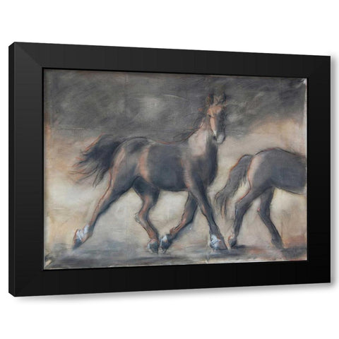 Sideways Look Black Modern Wood Framed Art Print by Hoffman, Kate