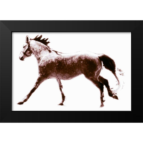 Horse 6 Black Modern Wood Framed Art Print by Hoffman, Kate