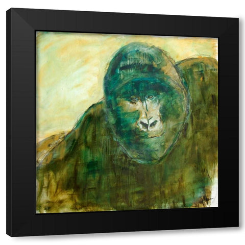 Ape Black Modern Wood Framed Art Print with Double Matting by Hoffman, Kate